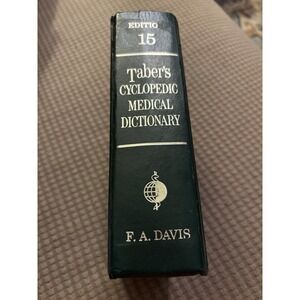 Tabers Cyclopedic Medical Dictionary Edition 15 FA Davis Green Hardcover Book
